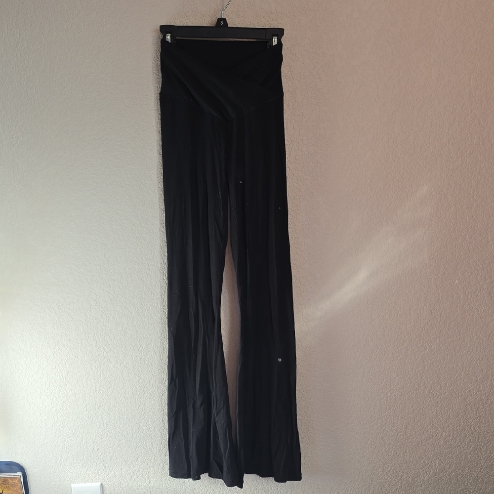 OFFLINE by Aerie Real Me High Waisted Crossover Flare Leggings - Black - Small